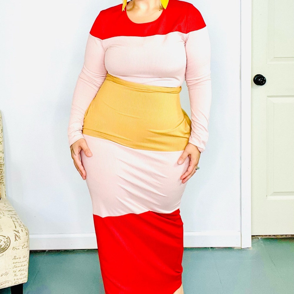 Lovely Long Sleeve Pocket Dress: XL - Picture 5 of 6